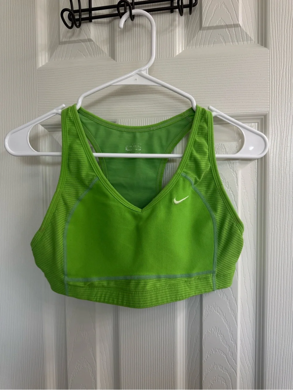Nike Lime Green V-Neck Athletic Sports Bra